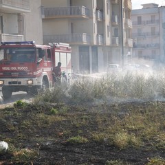 Incendio campetto via Alfieri