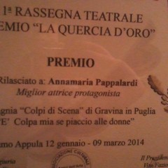 Premio per Annamaria Pappalardi