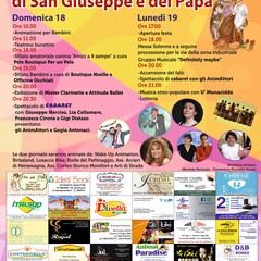 XV edizione Festa di San Giuseppe e del Papà: il programma