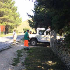 Operai Arif Puglia puliscono zona del Parco