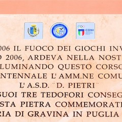 targa fiaccola olimpica