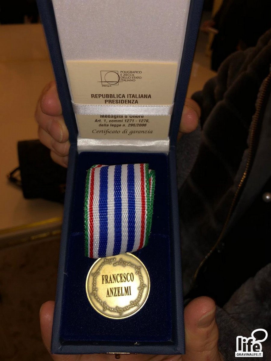 medaglia d'onore Francesco Anzelmi