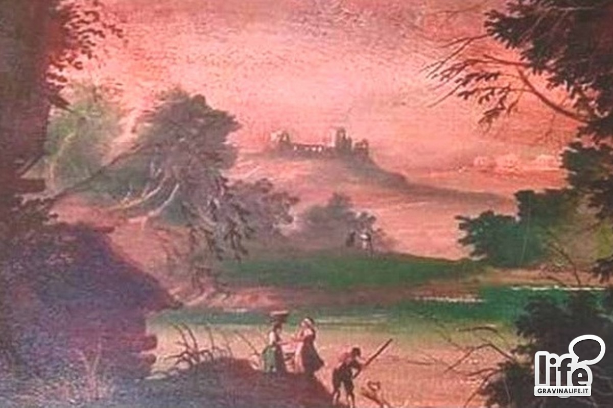 Dipinto di autore sconosciuto delParco delluccellagione di Federico II e Lago della Pescara Foto