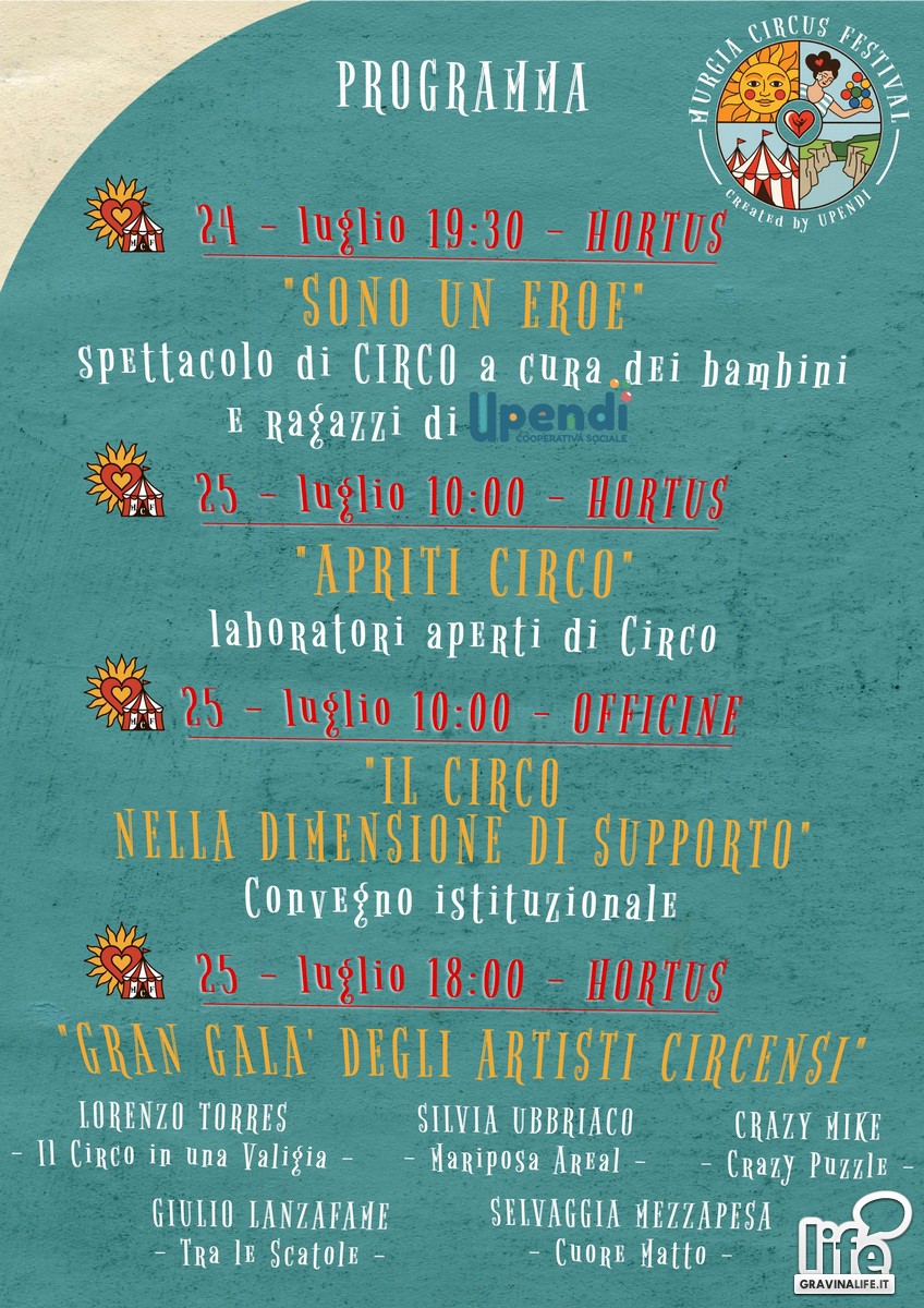 murgia circus festival 2026 programma
