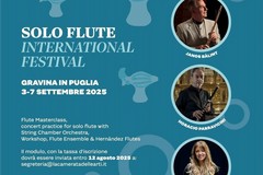 A Gravina il primo festival internazionale “Solo Flute”
