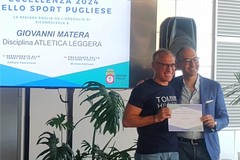 Gianni Matera tra le eccellenze dello sport pugliese