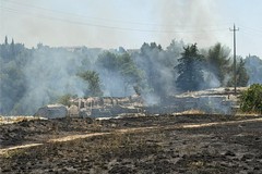 Incendio nei pressi della zona archeologica Padre Eterno