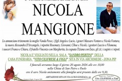 Morte Nicola Mangione, oggi i funerali