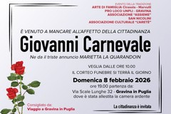 A Gravina va in scena il funerale di Giovanni Carnevale