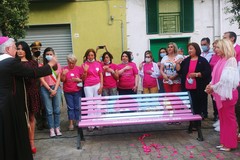 Panchina rosa della prevenzione e della solidarietà