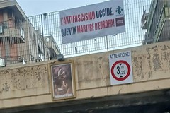Rimosso striscione contro l’Antifascismo