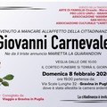 A Gravina va in scena il funerale di Giovanni Carnevale