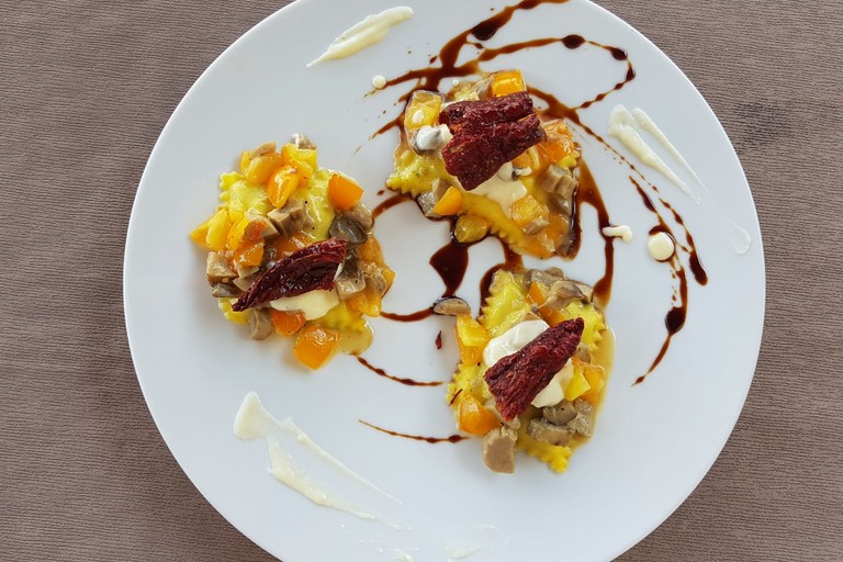 Raviolini del Pollino dello chef Vito Carbone - Foto Mazzotta