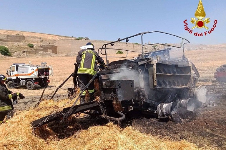 Incendio in campagna