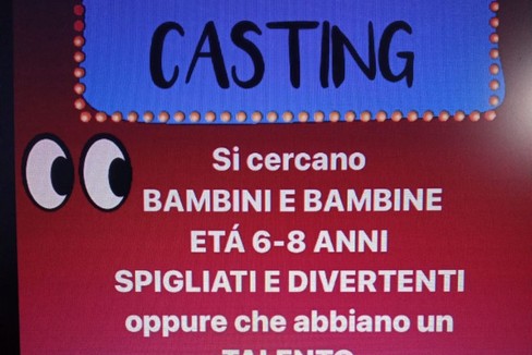 Un casting per bambini da lanciare in TV