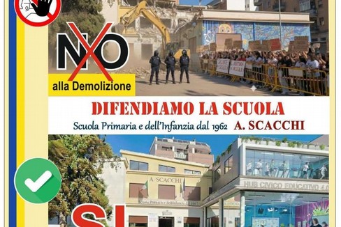 Difendiamo la scuola: no all’abbattimento della Scacchi