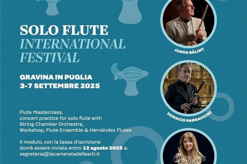 A Gravina il primo festival internazionale “Solo Flute”