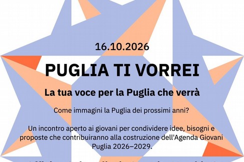 Puglia ti vorrei: a Gravina un incontro dedicato alla partecipazione giovanile