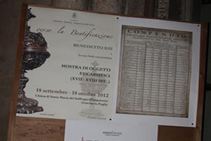 Mostra Benedetto XIII e l'eucarestia