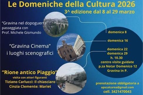 Tornano le Domeniche della Cultura