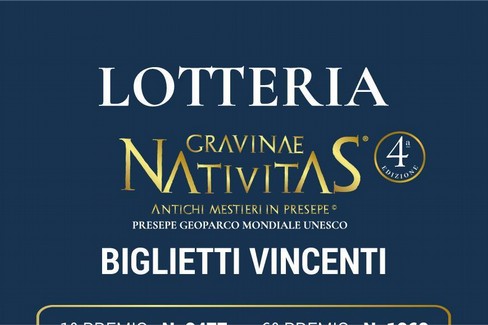 Lotteria Gravinae Nativitas, estratti i biglietti vincenti
