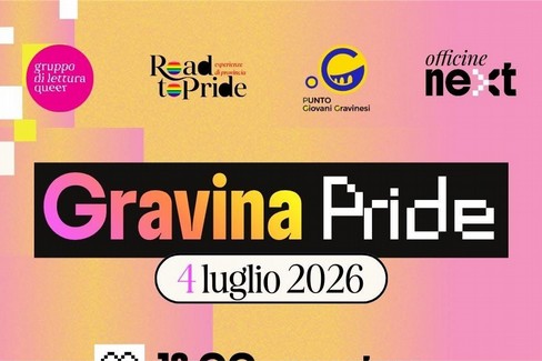 Gravina Pride 2026: il 4 luglio torna la sesta edizione