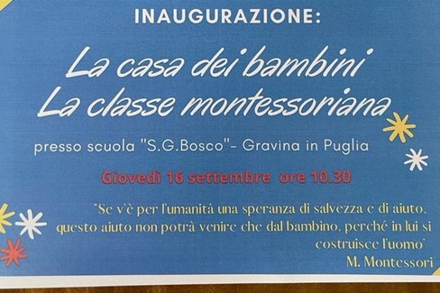 inaugura scuola montessoriana