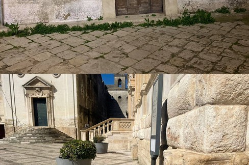 sopra: foto Cardascia chiesa annunciazione - sotto: foto Calculli p.zza Benedetto XIII