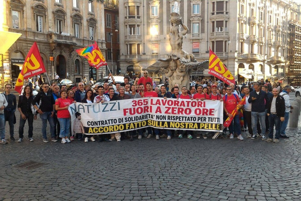 protesta natuzzi roma